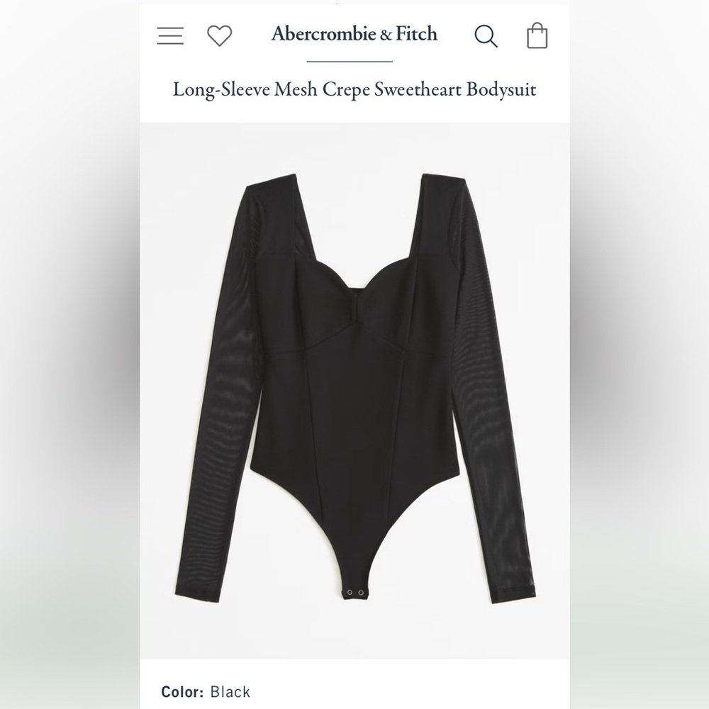 Abercrombie and Fitch long sleeve mesh bodysuit